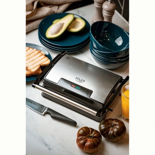 Adler AD 3052 Kontaktgrill Elektrogrill mit Deckel 1200W