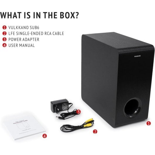 Vulkkano SUB6 Subwoofer de Monitorización Activo Bluetooth 60W Negro