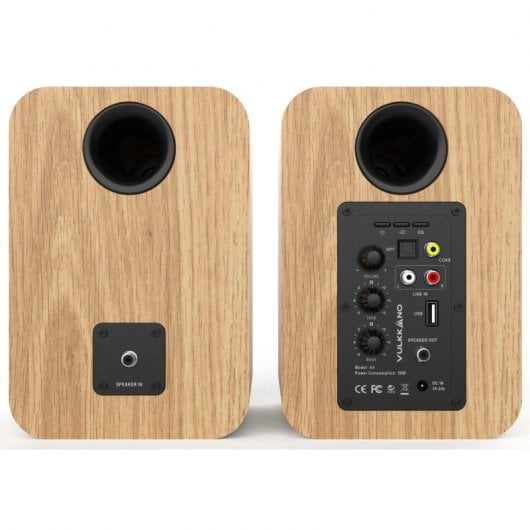 Vulkkano A4 Enceintes de monitoring actives Bluetooth 50W Marron