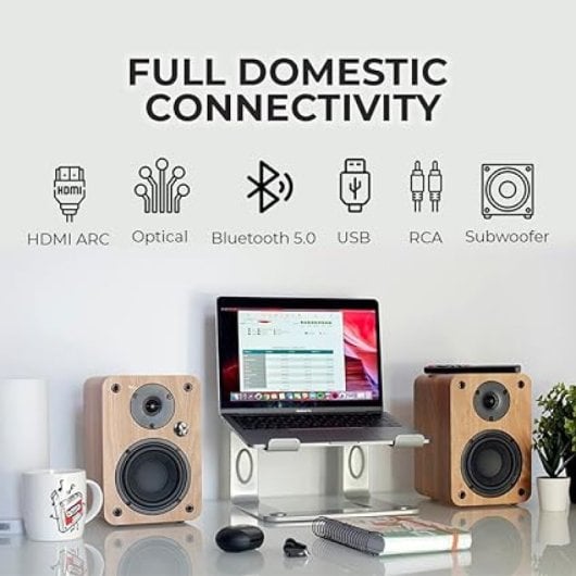 Vulkkano A4 ARC Altavoces de Monitorización Activos Bluetooth 50W Marrones