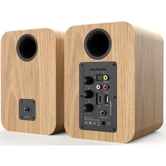 Vulkkano A4 ARC Altavoces de Monitorización Activos Bluetooth 50W Marrones