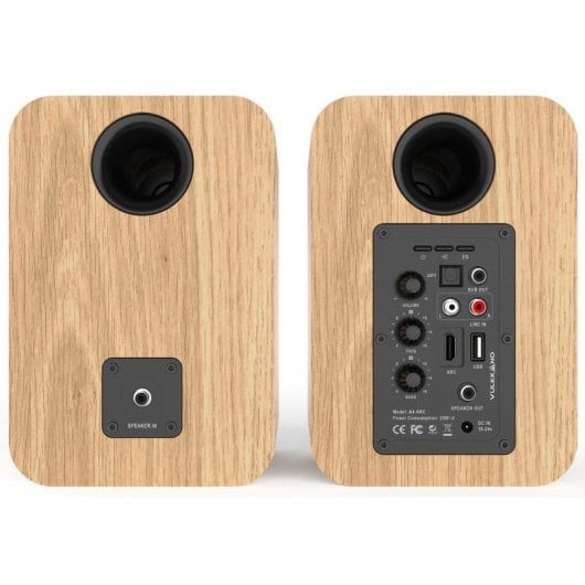Vulkkano A4 ARC Altavoces de Monitorización Activos Bluetooth 50W Marrones