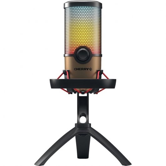 CHERRY UM 9.0 PRO RGB Nero, Rame Microfono da tavolo