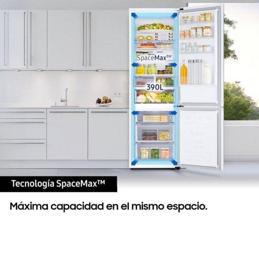 Frigorífico Combi Samsung RB38C605CWWEF No Frost 203cm 390L C Branco WiFi IA