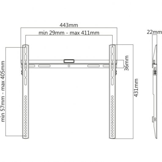 Kimex 012-1146 Soporte de Pared Fijo para TV 32"-55" VESA 400x400 Max 40Kg