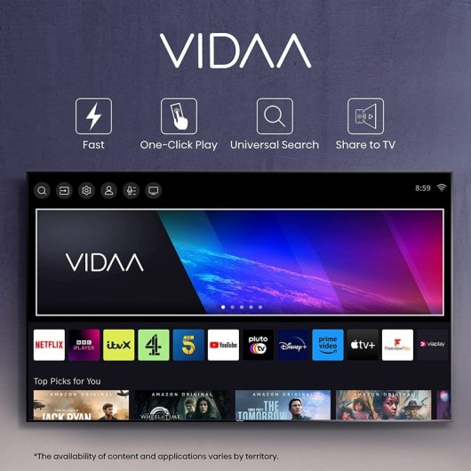 Hisense 65U8KQ 65" Mini LED Ultra HD 4K HDR10+ Smart TV