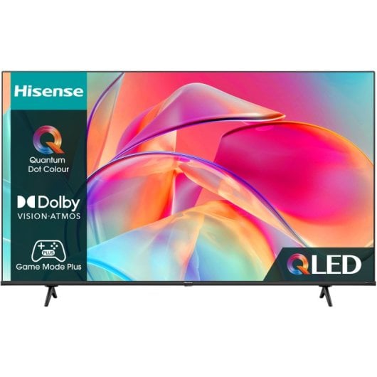 Hisense TV QLED Ultra HD 4K 65” 65E7KQ Smart TV, Wifi, HDR Dolby Vision, Quantum Dot Colour, Retroilluminazione DLED, Game Mode Plus