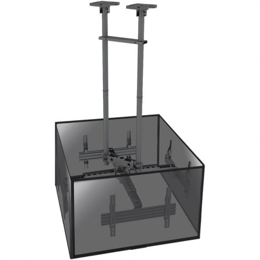 Kimex Soporte de Techo para 4 Pantallas de TV 50"-75" Ajustable 86-325cm VESA 600x400 Máx. 45Kg