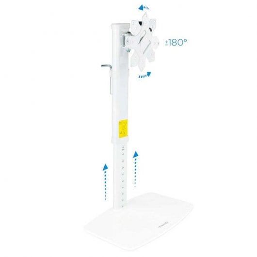 TooQ DB4032TNR-W Support de Table Pivotant/Inclinable pour Moniteur 17"-27" VESA 100x100 Max 6Kg