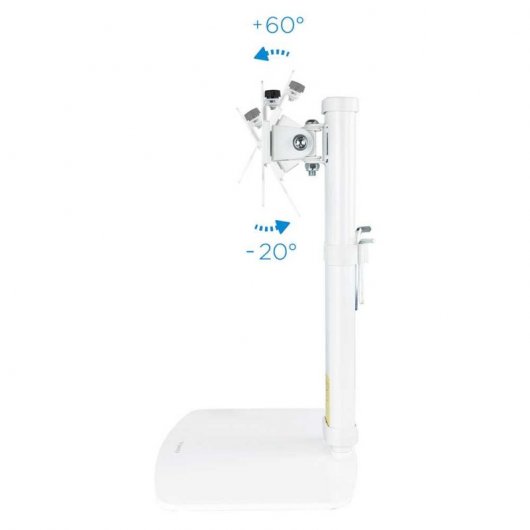 TooQ DB4032TNR-W Support de Table Pivotant/Inclinable pour Moniteur 17"-27" VESA 100x100 Max 6Kg