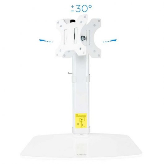 TooQ DB4032TNR-W Support de Table Pivotant/Inclinable pour Moniteur 17"-27" VESA 100x100 Max 6Kg