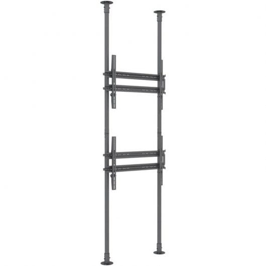 Kimex Supporto Pavimento-Soffitto per 2 TV 50"-100" Altezza 300cm VESA 800x600 Max. 90Kg