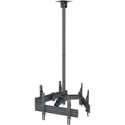 Kimex Soporte de Techo Inclinable/Giratorio para 3 TV 50"-75" VESA 600x400 Máx. 45Kg/Pantalla