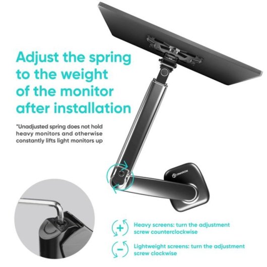 Onkron G50-B Soporte Brazo Articulado de Escritorio para Monitor 13"-32" VESA 100x100 Máx 8 Kg