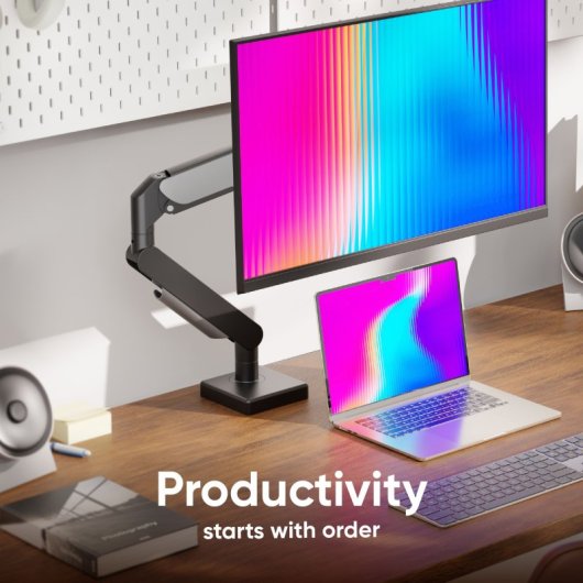 Support de bras articulé de bureau Onkron G50-B pour moniteur 13"-32" VESA 100x100 Max 8 Kg