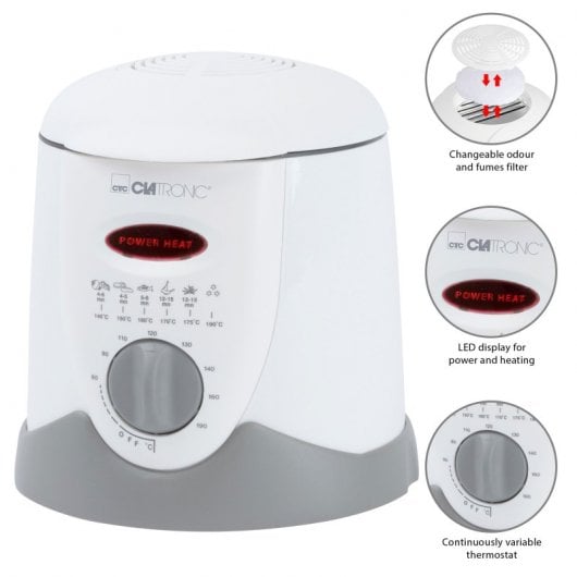 Clatronic FRR 2916 Fondue-Fritteuse 1L 6 Gabeln 900W