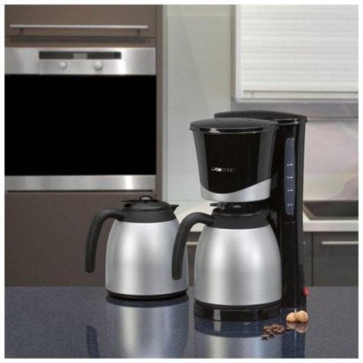Cafeteira Filtro Clatronic KA 3328 1L 870W 2 Jarros Termo Inox