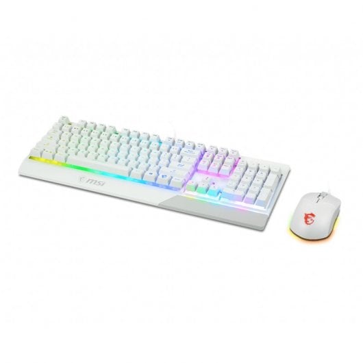 MSI Vigor GK30 Combo White Teclado y Ratón USB QWERTY Francés Blanco
