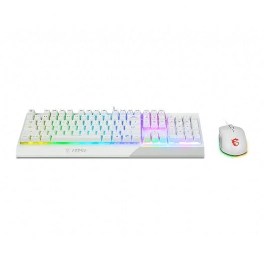 MSI Vigor GK30 Combo White Teclado y Ratón USB QWERTY Francés Blanco