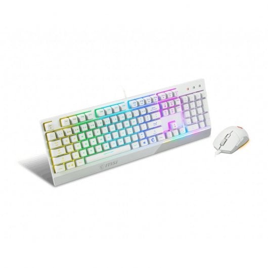 MSI Vigor GK30 Combo White Teclado y Ratón USB QWERTY Francés Blanco