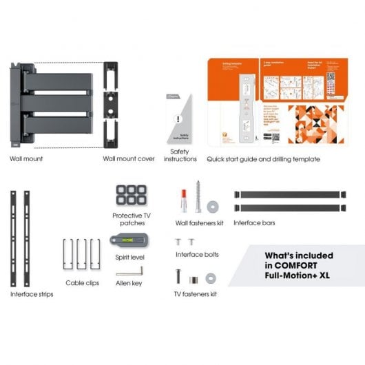 Vogel's TVM 3843 Support mural pivotant/inclinable pour TV 55"-100" VESA 400x600 Max 55Kg