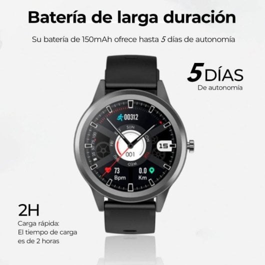 Ksix Globe Smartwatch 1.28" Gris Plateado