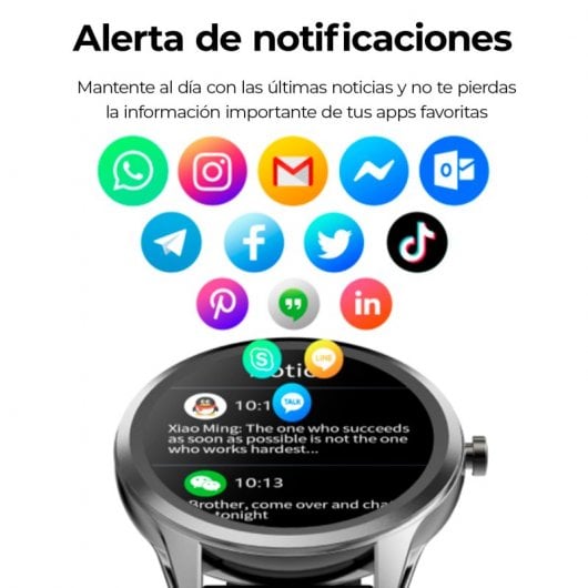 Montre intelligente Ksix Globe 1,28" gris argenté