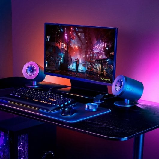 Haut-parleurs de jeu Razer Nommo V2 Pro gamme complète 2.1 avec caisson de basses sans fil Bluetooth/USB