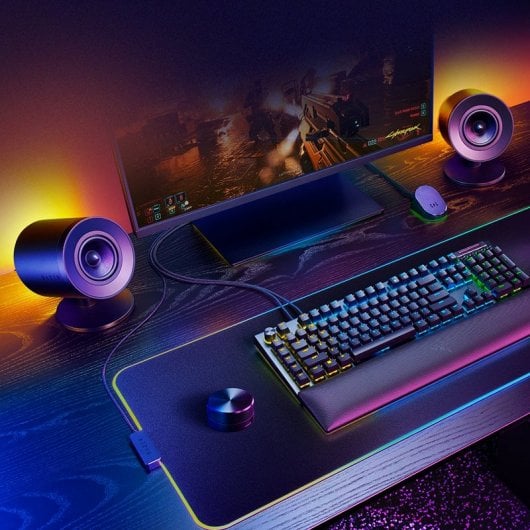 Haut-parleurs de jeu Razer Nommo V2 Pro gamme complète 2.1 avec caisson de basses sans fil Bluetooth/USB