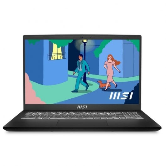 MSI Modern 15 B7M-039XES 7530U Computer portatile 39,6 cm (15.6") Full HD AMD Ryzen™ 5 8 GB DDR4-SDRAM 512 GB SSD Wi-Fi 6E (802.11ax) Nero