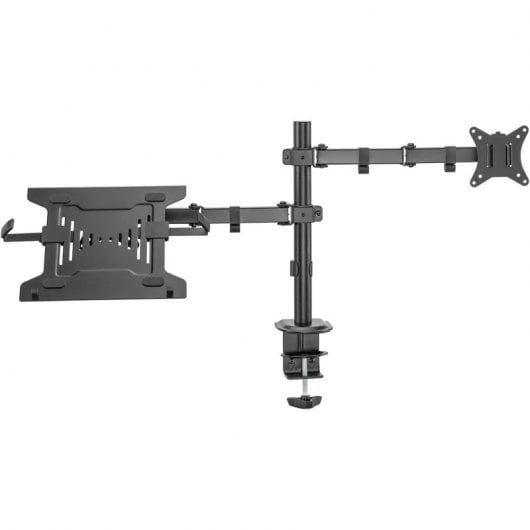 Ewent EW1519 Soporte de Escritorio para Monitor hasta 32" Máx. 8kg y Portátil hasta 15,6" Máx. 4kg