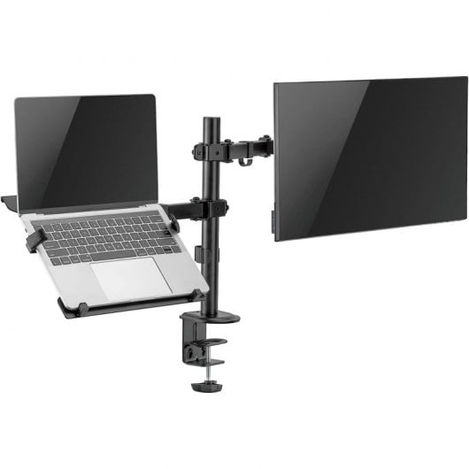 Ewent EW1519 Soporte de Escritorio para Monitor hasta 32" Máx. 8kg y Portátil hasta 15,6" Máx. 4kg
