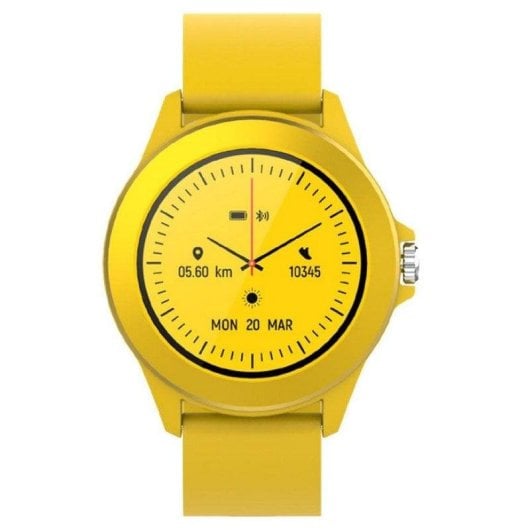 Forever Colorum CW-300 Bluetooth 43mm IPS Jaune S/M Étanche IP68 Pulsomètre Suivi Sommeil