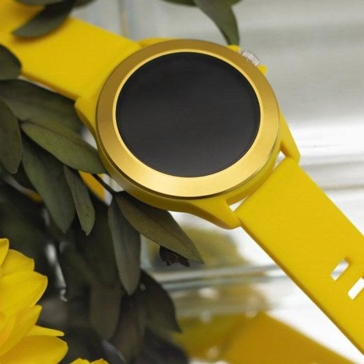 Forever Colorum CW-300 Bluetooth 43mm IPS Jaune S/M Étanche IP68 Pulsomètre Suivi Sommeil