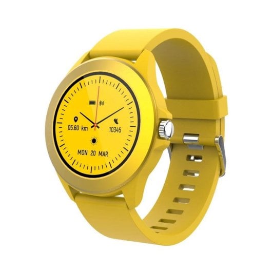 Forever Colorum CW-300 Bluetooth 43mm IPS Jaune S/M Étanche IP68 Pulsomètre Suivi Sommeil