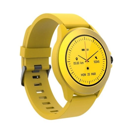 Forever Colorum CW-300 Bluetooth 43mm IPS Jaune S/M Étanche IP68 Pulsomètre Suivi Sommeil