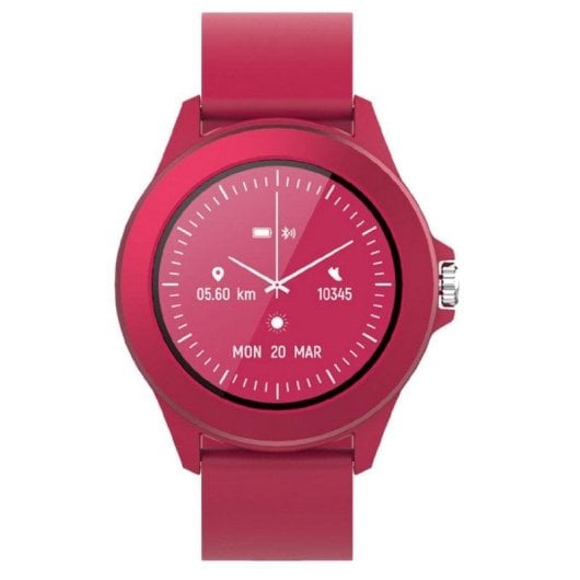 Forever Colorum CW-300 Bluetooth 43mm Écran IPS Magenta S/M Étanche IP68 Pulsomètre Sommeil