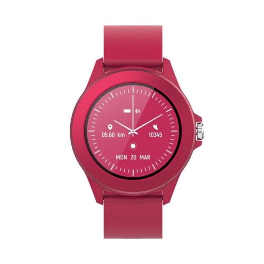 Forever Colorum CW-300 Bluetooth 43mm Écran IPS Magenta S/M Étanche IP68 Pulsomètre Sommeil