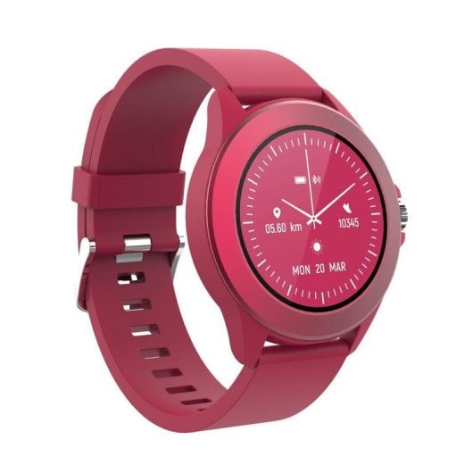 Forever Colorum CW-300 Bluetooth 43mm Écran IPS Magenta S/M Étanche IP68 Pulsomètre Sommeil