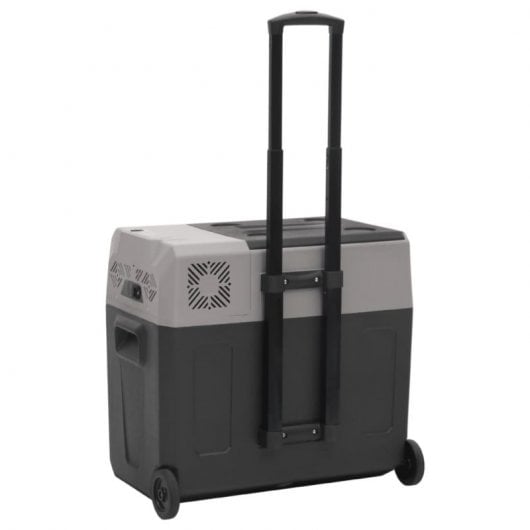 vidaXL Réfrigérateur portable avec roulettes et adaptateur secteur 12-24V/100-240V 30L Noir/Gris