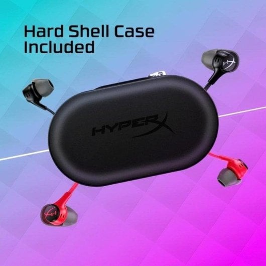 Auriculares HyperX Cloud EarBuds II com fio Jack 3,5 mm Gaming Microfone Preto