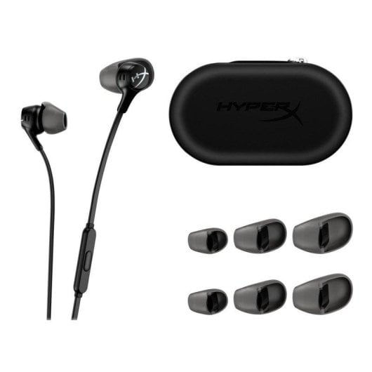 Auriculares HyperX Cloud EarBuds II com fio Jack 3,5 mm Gaming Microfone Preto