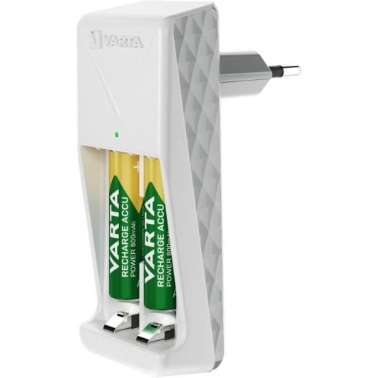 Mini caricabatterie Varta per 2 batterie ricaricabili AA 2100 mAh