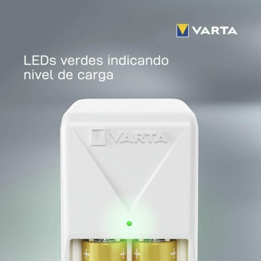 Minicarregador Varta para 2 baterias recarregáveis AAA 800 mAh