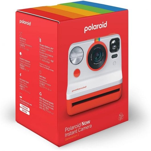 Fotocamera istantanea rossa Polaroid Now Gen 2