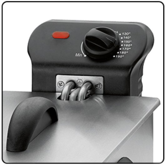 Bomann FR 2264 CB Fritadeira Elétrica Convencional 3L 2000W Aço Inoxidável