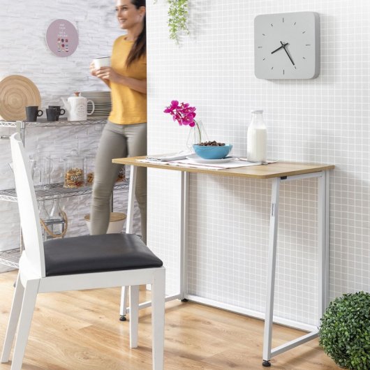 Bureau pliant Dolenkaf InnovaGoods bois/blanc