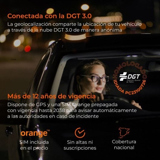 Ksix Safety Light IoT Luz de Emergencia V16 Homologada DGT Magnética