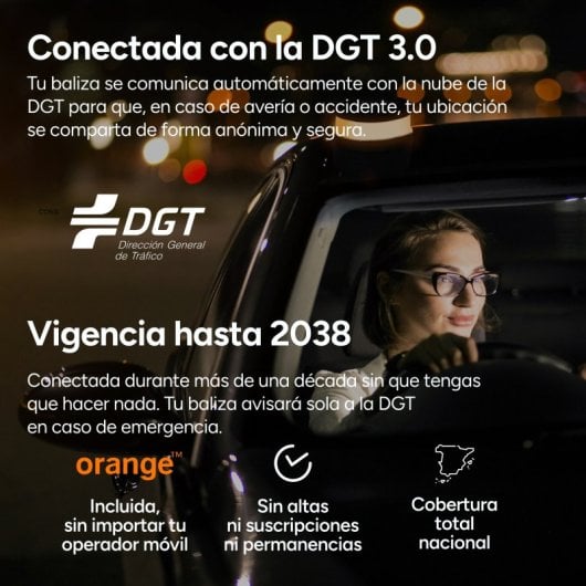 Ksix Safety Light IoT Luz de Emergencia V16 Homologada DGT Magnética