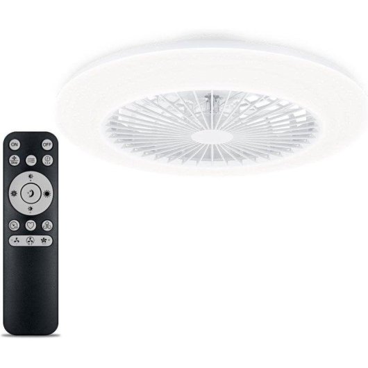 Ventilateur de Plafond avec Lumière Philips Amigo 48W 49cm 3 Vitesses Télécommande Fonction Hiver LED